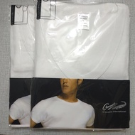 PUTIH T-shirt In Crocodile Oblong White T-Shirt V-Neck Collar