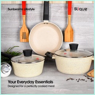 SLIQUE Forged Dutch Oven 20cm | 22cm Multi Layer Non-Stick Marble Coating | Induction Base