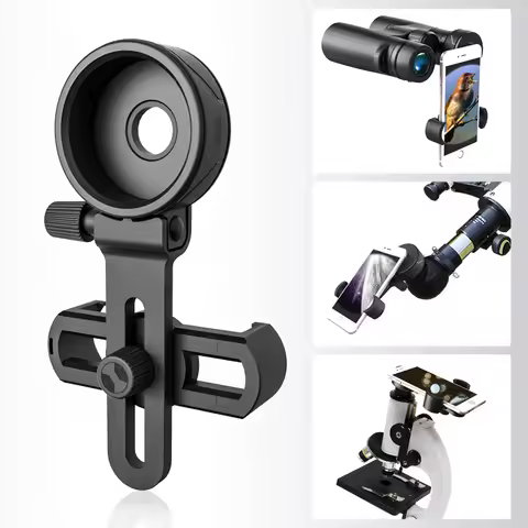 Upgrade Universal Cell Phone Adapter Bracket Clip Mount Soft Rubber Material for Binocular Monocular