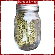 AOTO Sprouting Jar with Stainless Steel Screen Lid Wide Mouth Mason Sprouter