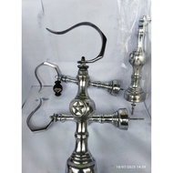 GANTUNGAN HOLOPET PLECI CAGE HANGERS SET PION BINTANG CROM STAINLESS CHROME HOLOPET CAGE HANGERS