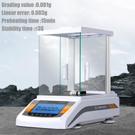 Laboratory Analytical Balance Scale 0.1mg/0.0001g Digital Scale Electronic Balance 220g with Windshi