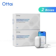 Ottai CGM 2 Sets 24h Real-time Continuous Glucose Monitoring Sensor Blood Glucose Monitor