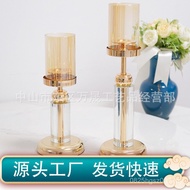 Living Room Candle Holder Crystal Household Entrance Crystal Dinner Light Luxury Ornaments Candlelig