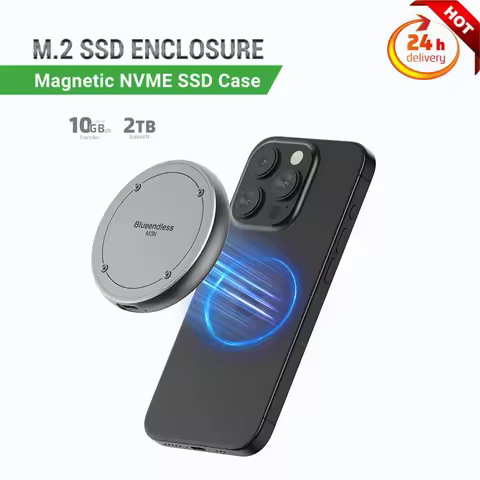 M.2 NVMe Magnetic SSD Hard Drive Case 2230/2242mm Enclosure Magsafe SSD Case Portable Hard Drive Cas
