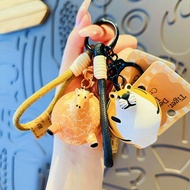 GANTUNGAN Fat Animal If Animal Were Fatty Keychain Cute Fat Animal Souvenir Keychain Animal