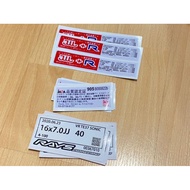 Rim spec sticker CE28RAYS