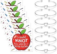 CERSLIMO Teacher Gifts - 6pcs Knot Bracelets for Women Teacher Appreciation Gifts, Best Thank You Gi