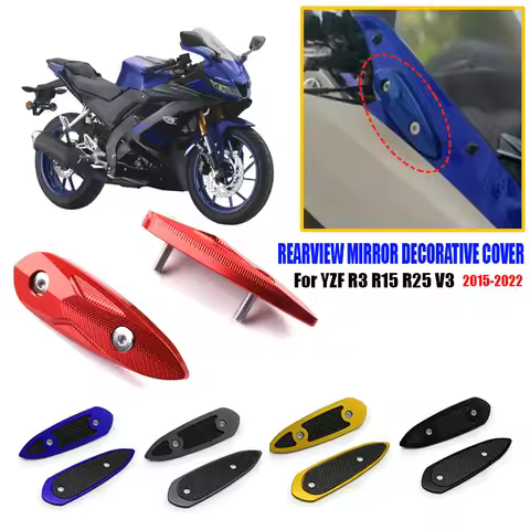 R3 R15 R25 Motorcycle Windshield Driven Mirror Hole Cover Mirror Eliminator Cap Fit For YAMAHA YZF R