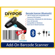(Add-On Barcode Scanner) DIYPOS Loyverse Barcode Scanner Bluetooth Retail Kedai Runcit Mini Market