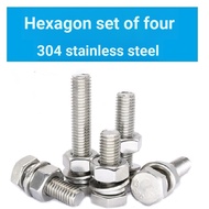 3281 > [M8 M10] External Hexagon Bolt 304 Stainless Steel Screw Nut Set Encyclopedia Extension Screw