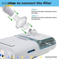 EUCALYTUSSG 2pcs CPAP Tube, 22mm In-line CPAP Filter, Adapter Universal Disposable CPAP|for Resmed