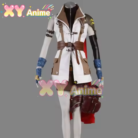 XY Anime FF XIII Lightning Cosplay Costume Eclair Farron Battle Suit Version 1 Halloween Christmas G