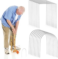 18 Pcs Croquet Wickets Set 11.5 x 6.1 Inch Square Arch Wickets Replacement for Croquet Metal Croquet