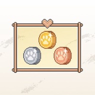 數碼 Twitch 表情符號貼圖 忠誠點數 可愛像素風 足印钱币