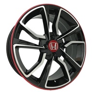 HONDA 16 inch 7JJ 4X100 ET35 CAR SPORT RIMS CHEAP WHEELS BLACK MACHINE FACE + RED LINE H132-7