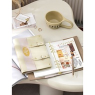 文创艺质感A5活页手账本  Customizable Refillable Travel Journal Notebook  High Aesthetic Sketch Diary Soft Cove