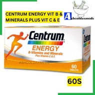 Centrum Energy B-Vitamins and Minerals Plus Vitamin C & E 60's/60'sx2 EXP03/2027