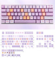 Stella-Lou Purple RABIT XDA Profile Cute Keycaps for Mechanical Gaming Keyboard, PBT Kawaii Custom K