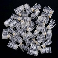 RJ-45 Connectors, 100 Pcs Regular - TRANSPARENT