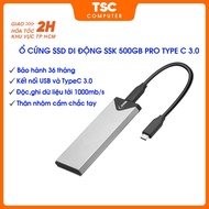 Ssk 500GB Pro USB & Type C portable SSD 1000Mb /s