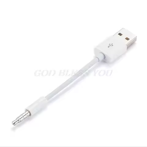 USB Short Charger Data Sync Cable 3.5mm Jack Adapter Charging Cord Line For Apple iPod Shuffle 2nd M