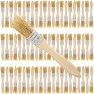 10-50Pcs Bristle Brushes Household Flat Brushes 1in Paint Brush With Wooden Handle Perfect For Art C