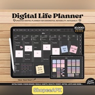 Digital Life Planner iPad | Goodnotes Planner | Undated Digital Life Planner | Notability Hourly Pla