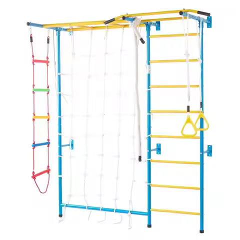 7 Features for kids Climbing Gym Multi Activity Sturdy Steel Construction Indoor Fun Toddler Childre
