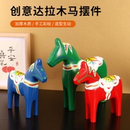 Creative Year of the Horse Wooden Crafts Decoration New Year Festive Red Horse Decoration Decoration