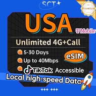 USA T-Mobile eSIM Card Ultra 5-30Days 5G/4G Unlimited Data+Call No Daily Limit USA SIM Card