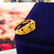 916gold Jewelry Women's 916golden Ring Fashion Double Flower Boutique Ring in stock