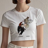 Good Omens Crop Top - Gothic & Harajuku Inspired Girls' Top