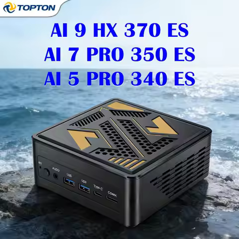 Gaming Mini PC AMD Ryzen AI 9 HX 370 ES AI 7 H 350 ES OCuLink USB4 2x2.5G LAN 2xPCIe Desktop Compute