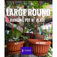 ◎Big Round Hanging Pots with Plate