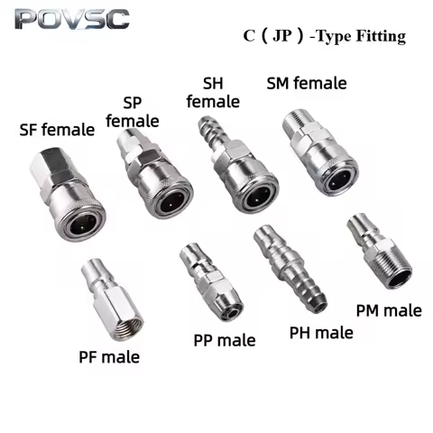 Pneumatic Fitting C(JP)-Type Hose Quick Connector High Pressure Coupler Plug Socket PP SP PF SF PH S