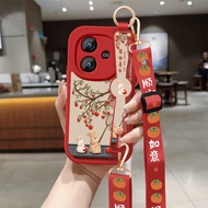 Silicone Leather Phone Case for Iqooz9 Iqooz9x Iqooz9turbo Long Endurance Version Womens Style with