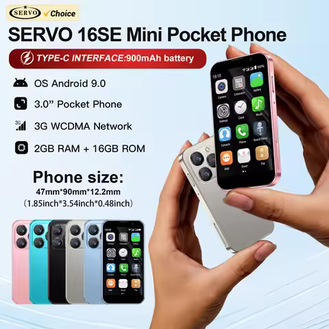 SERVO Mini Smartphone ,3.0'' HD Display, Android 9.0 Mobile Phone 2GB+16GB Face Unlock 3G Cellular G