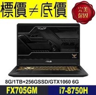 【 全台門市 】 來電享折扣 ASUS FX705GM-0041A8750H 渾動金 I7-8750H GTX1060