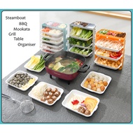 [Local Stock] Hangable Smart Kitchen 6 tray storage Steamboat BBQ Grill Mookata table organiser box