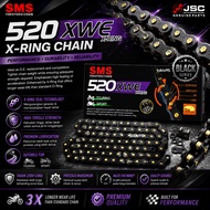 ✅SMS 520 XWE-120L X-RING CHAIN (BLACK+GOLD) CBR250 TZR250 R25 KTN200 TS250I PULSA N200 KLX250 KLX450