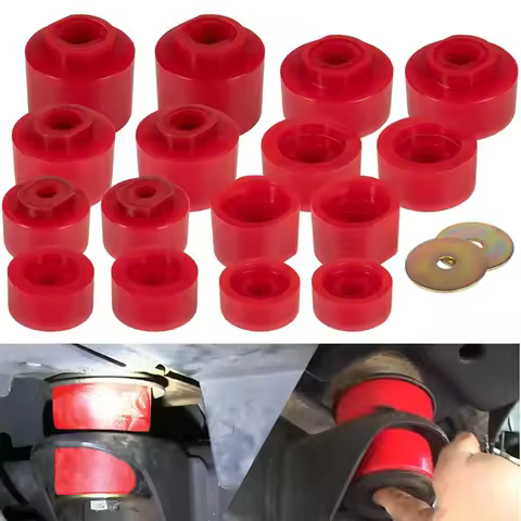 6-116 Body Mount Bushings Kit Fit For Ford Explorer Sport Trac 2001-2005 2WD/4WD Red Polyurethane Bu