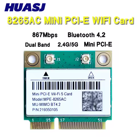 AC8265 Dual Band 2.4G/5G 8265HMW BT4.2 mini PC-E WIFI CARD network adapter 8265 for Win 7/8/10/11