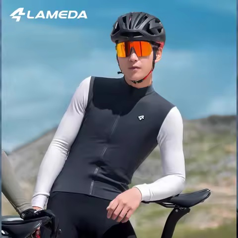 LAMEDA Cycling Jersey Long Sleeve Thickened Men's Full-Zip Cycling Jersey Mountain Bike Cycling Jers