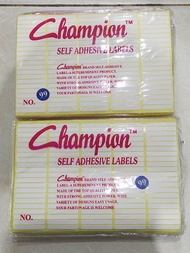 Label harga sticker no 99 champion