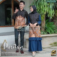 Couple Gamis Batik Kombinasi Wanita Terbaru Baju Pasangan Kondangan