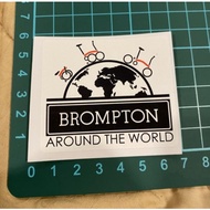 Quality brompton custom around the world logo sticker