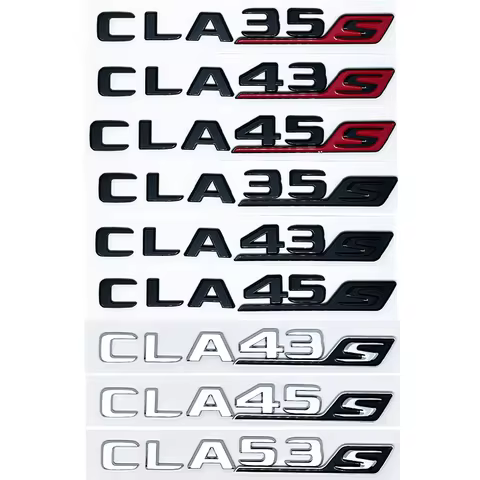 Car Trunk Letters Logo Emblem Badge Decals Sticker For Mercedes Benz CLA Class CLA35 CLA45 CLA260 CL