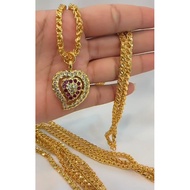 Indian impon dollar with chain 24” inch