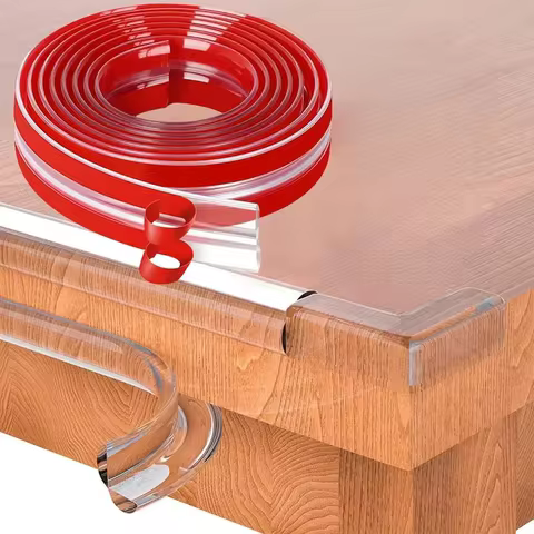 1PC 1m/2m/3meters W Type Anti-bump Strip Coffee Table Anti-bump Protection Strip Transparent Househo